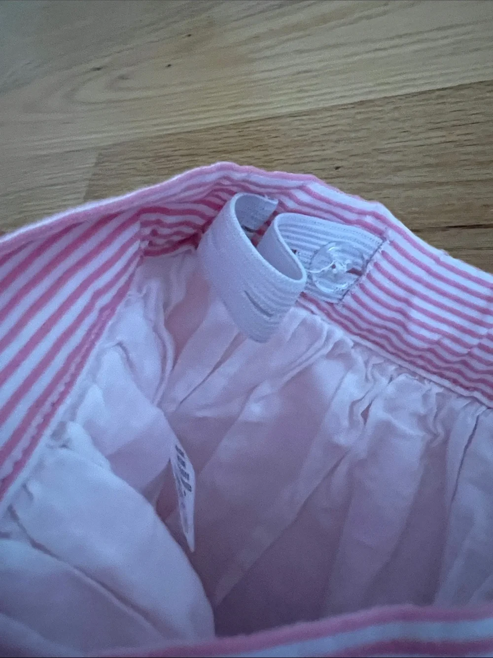 Kids Sleeveless Pink & White Striped Top with Embroidered Collar